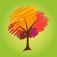 Abstract Brush Stroke Tree