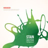 Splatter Paint Banner Vector Illustration Green Painted Background N2