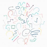 Hand drawn vector arrow collection