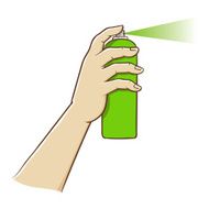 Hand Holding Spray Paint