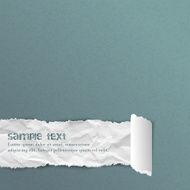 Blue vector backgound with crumpled ripped rolled paper