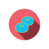 Bread rolls or buns icon Natural food sign N6