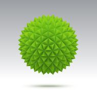 Abstract green vector sphere with triangular faces