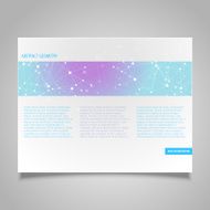 Brochure page vector design template with abstract molecular connection theme N3