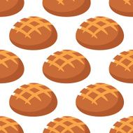 Cripsy wheat bread seamless pattern