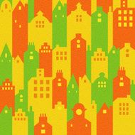 Abstract city buildings - seamless background citrus texture