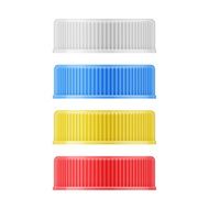 Colored plastic lids for bottle