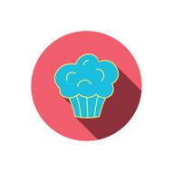 Muffin icon Cupcake dessert sign N9