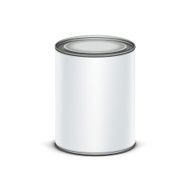 White tin packaging container for tea or coffee vector illustration