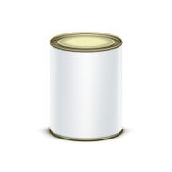 White tin box packaging for tea or coffee vector illustration N2