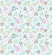 Seamless decorative texture with flowers N2