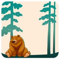 Bear and trees