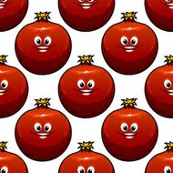 Seamless pattern of cartoon pomegranate fruits N2