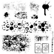 Grunge ink design set
