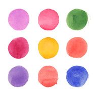Vector set of watercolor circles