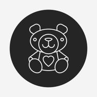 bear doll line icon N6