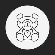 bear doll line icon N8