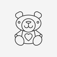 bear doll line icon N9
