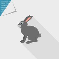 Grey hare icon