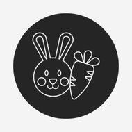 pet rabbit line icon N2