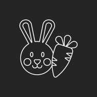 pet rabbit line icon N3