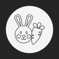 pet rabbit line icon N4