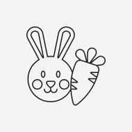 pet rabbit line icon N5