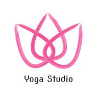 Flower icon Lotus Yoga logo template