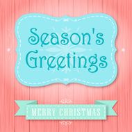 Vintage Christmas Label with Banner N2
