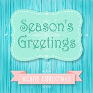 Vintage Christmas Label with Banner N3