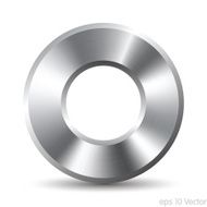 Vector metal donuts button with circular N2
