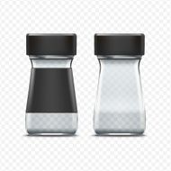 Vector Glass Empty Jar Packaging Package Isolated on White Background N2