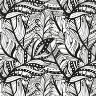 decorative picture feathers of birds in cartoon style