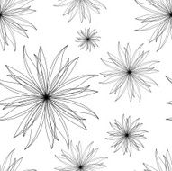 Floral seamless contour background