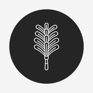 feather duster line icon
