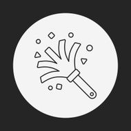 feather duster line icon N7