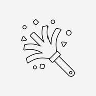 feather duster line icon N8