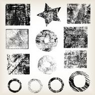 Set of different grunge objects vector