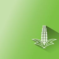 corn icon with long shadow
