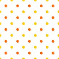 Yellow Watercolor Seamless Texture With Polka Dots
