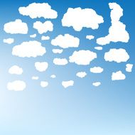Stylized cloud silhouettes set EPS 10