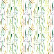 seamless pattern with grass silhouettes N2