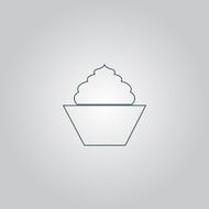 cupcake web icon vector design