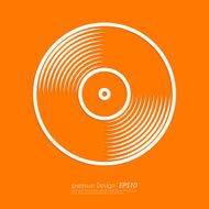 Stock Vector Linear icon vinyl Flat design