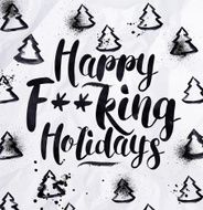 Angry holidays greeting card