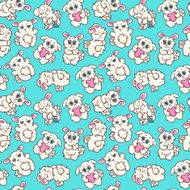 Vector bunnies illustration