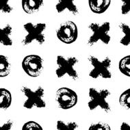 Black and white abstract seamless pattern N7