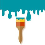 Flat design of Paint Brush Icon isolated