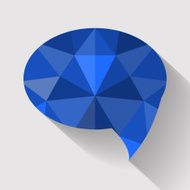 Flat design polygon Speech Bubble Vector Illustration
