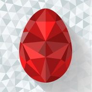 Flat design polygon of Easter egg Vector illustration N2